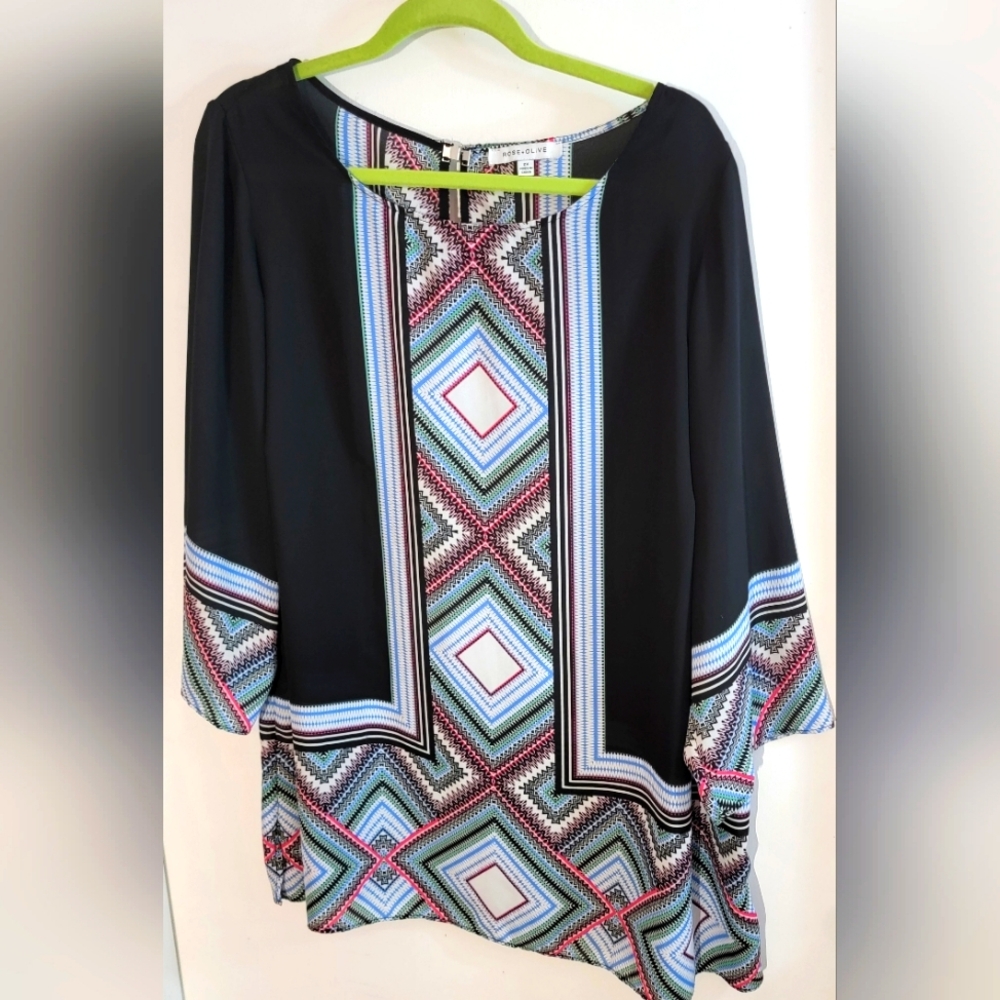 Rose & Olive Tunic Top